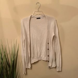 BDG Cream Colored Ribbed Cardigan